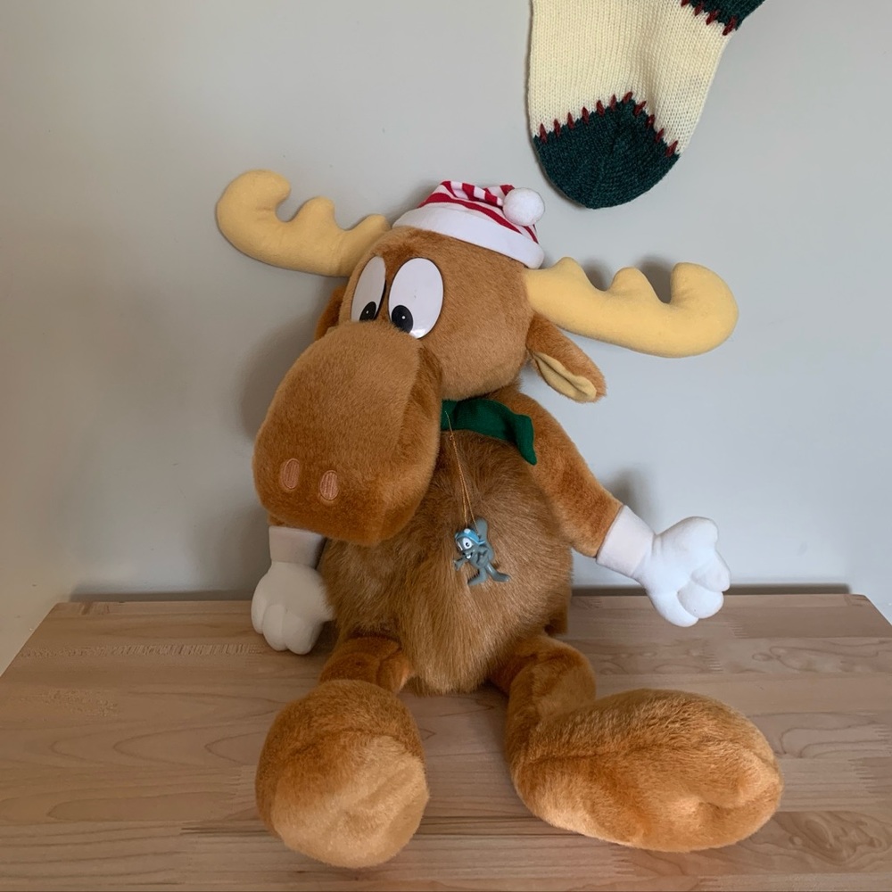 1996 Christmas Bullwinkle At Macy’s Rocky And Bullwinkle 25" PLUSH & ORNAMENT 2"